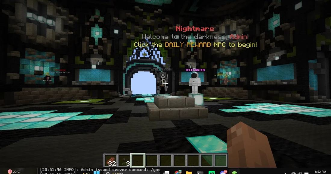 Welcome to the darkness — the End hub on Nightmare SMP